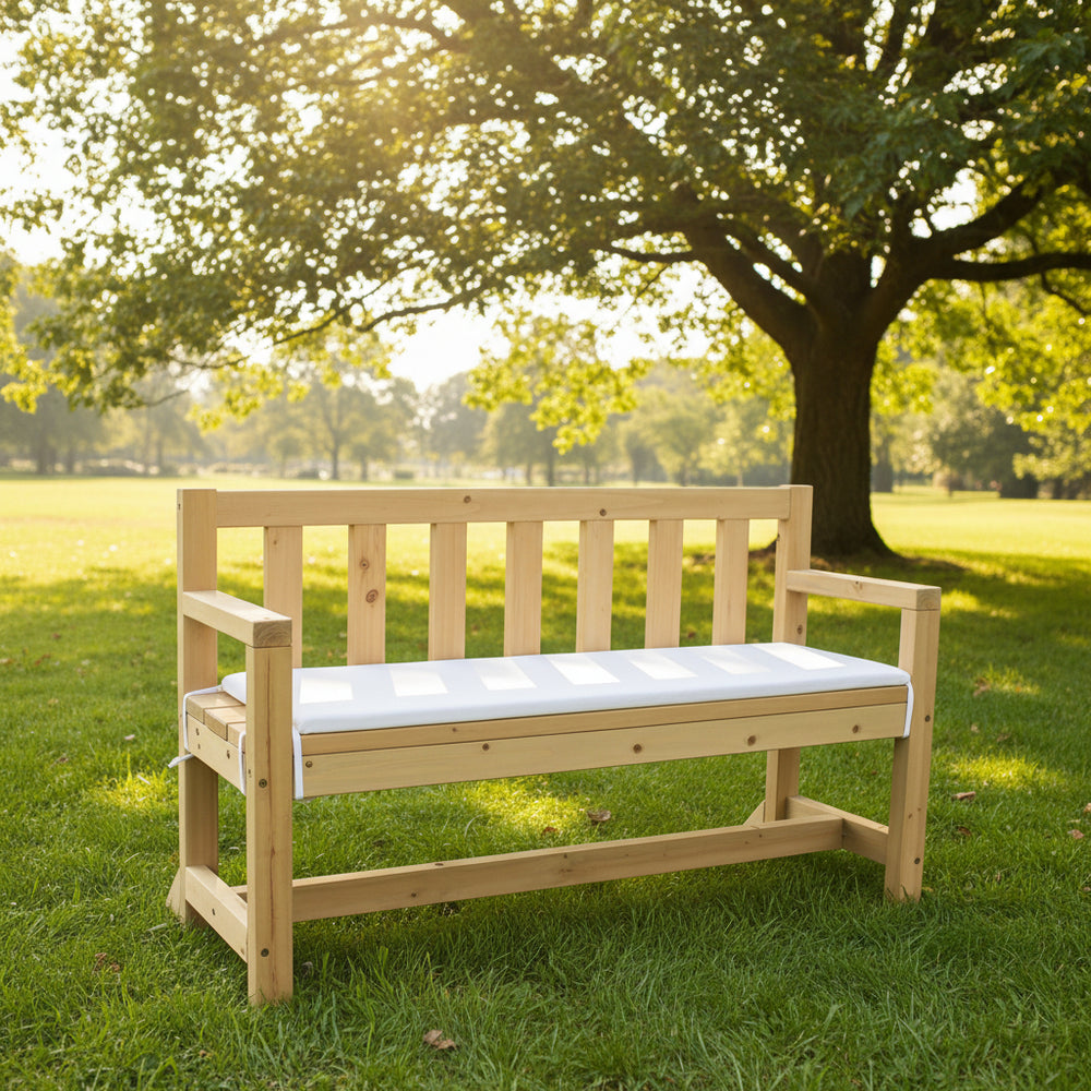 Patio Bench Chair Cushion - 2 PACK White