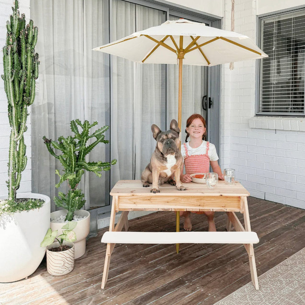 PICNIC Table Seat Cushions White