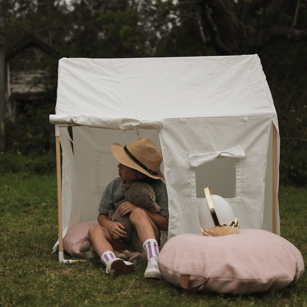 Playhouse Tent with 2pcs BAYLEY Boucle Cushions Bundle Blush Pink