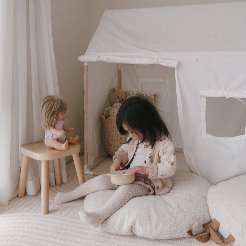 Playhouse Tent with 2pcs BAYLEY Boucle Cushions Bundle Oatmeal