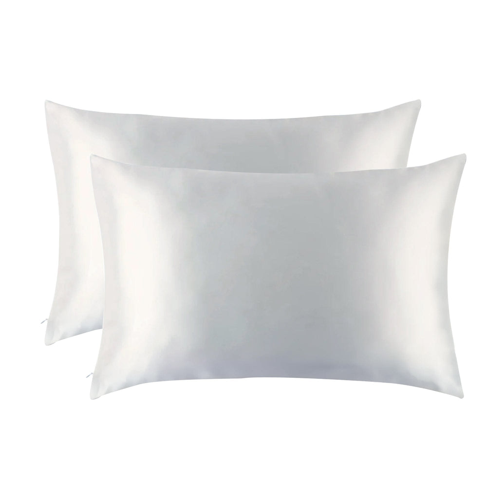 Pure Mulberry Silk Pillowcase 2 Pack White