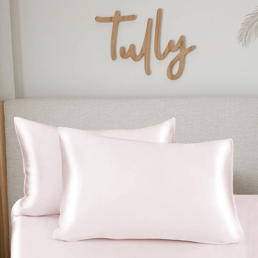 Pure Mulberry Silk Pillowcase 2 Pack Soft Pink