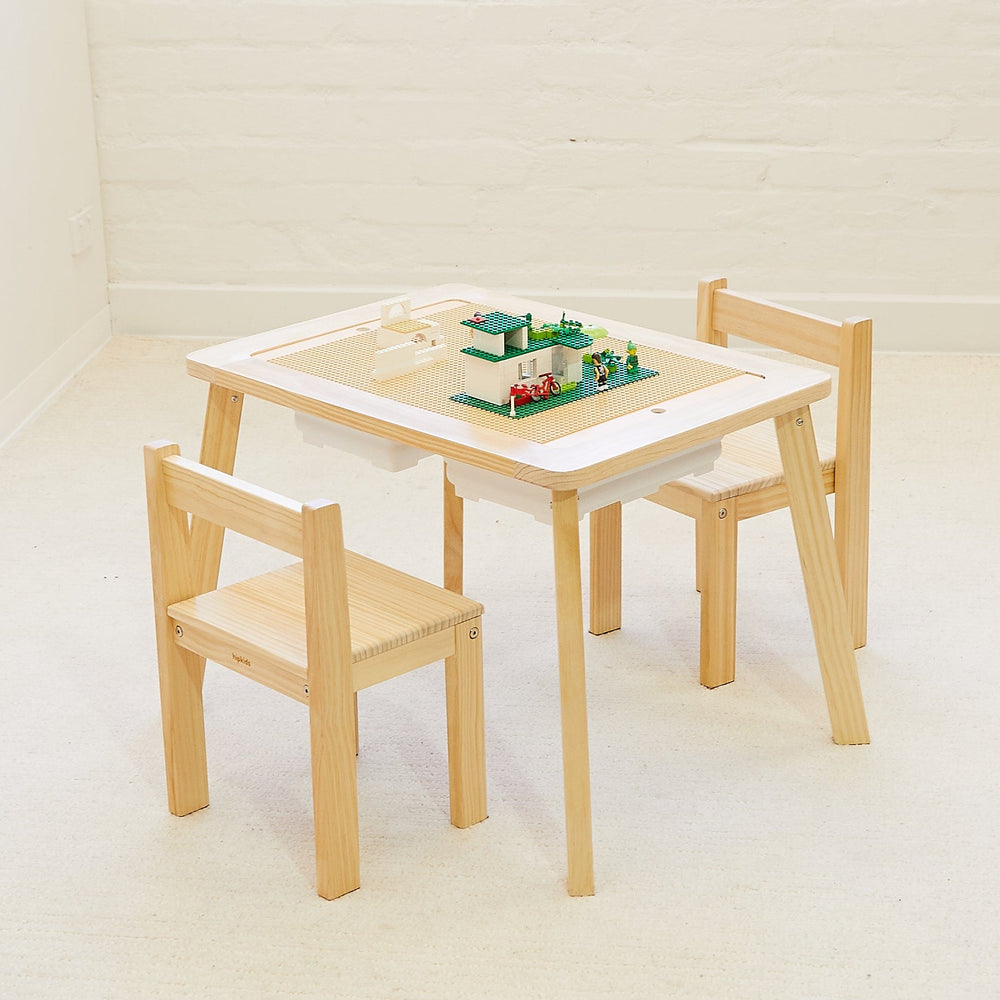 Quinn Lego Table & 2 Chair Set Natural