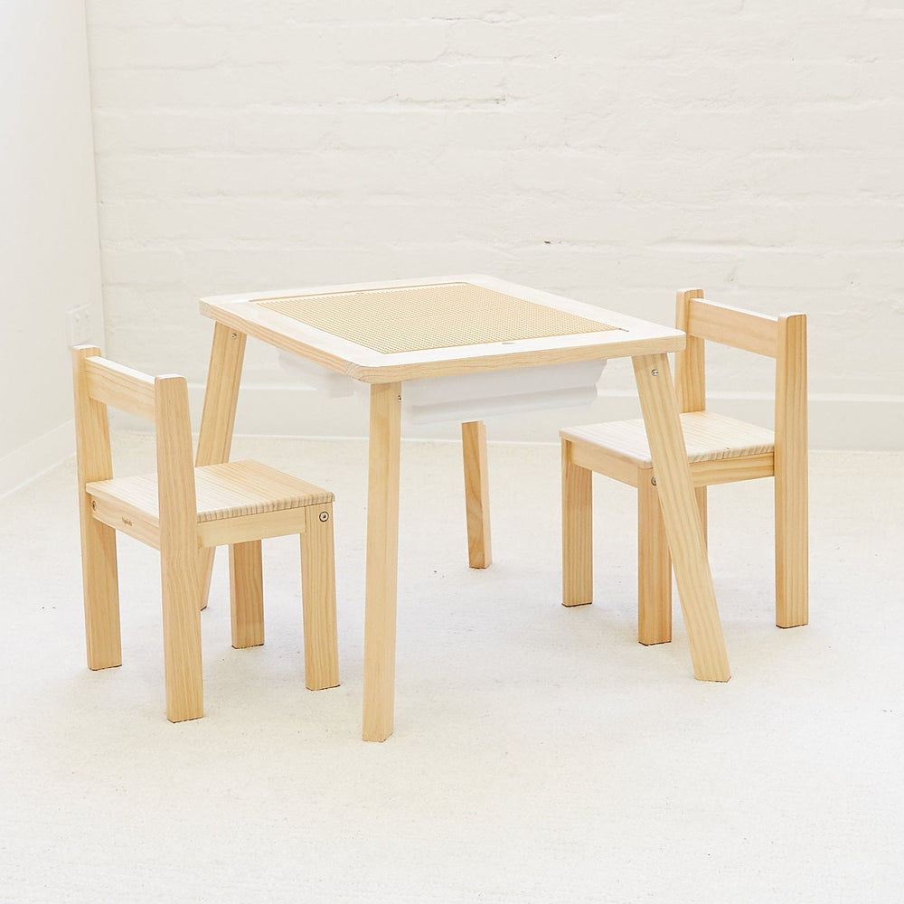 Quinn Lego Table & 2 Chair Set Natural