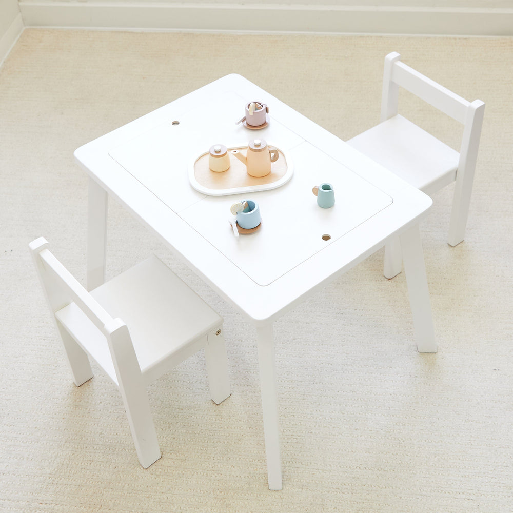 Quinn Lego Table & 2 Chair Set White