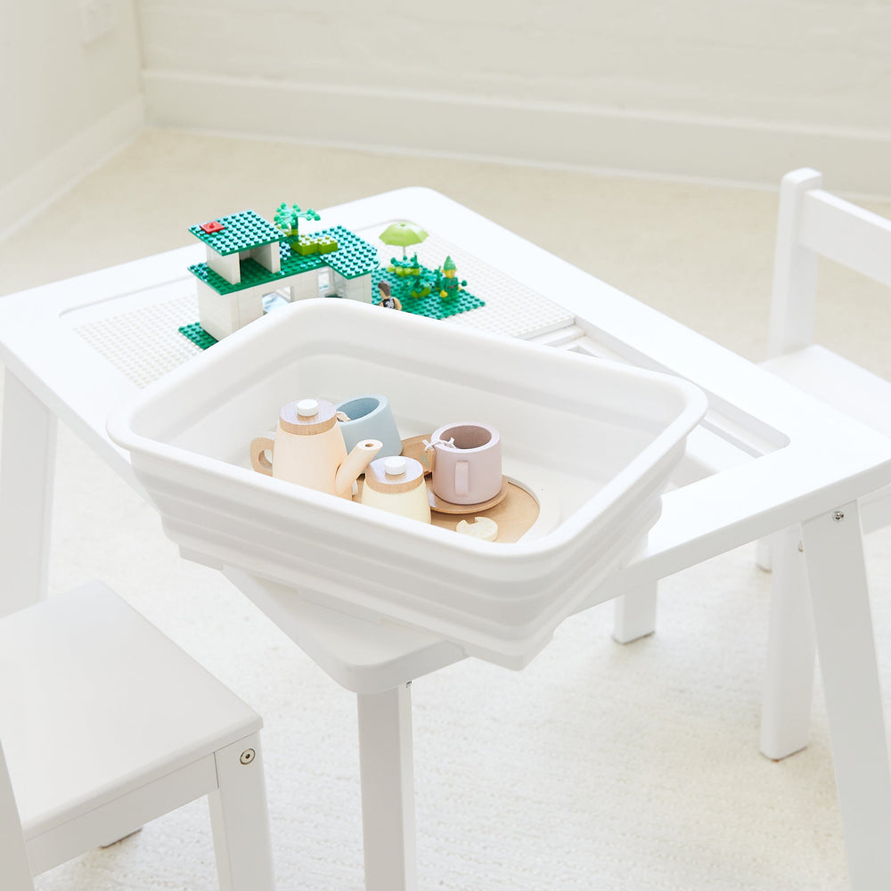 Quinn Lego Table & 2 Chair Set White