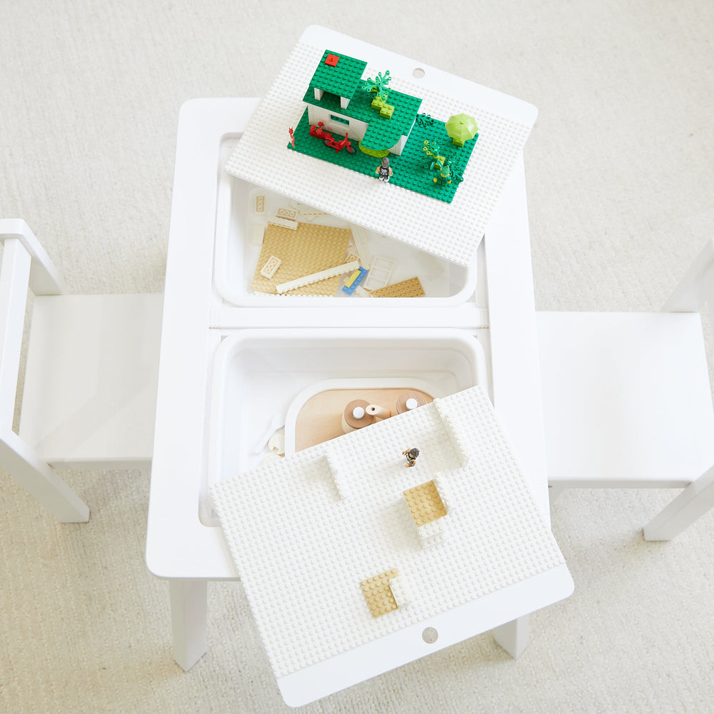 Quinn Lego Table & 2 Chair Set White