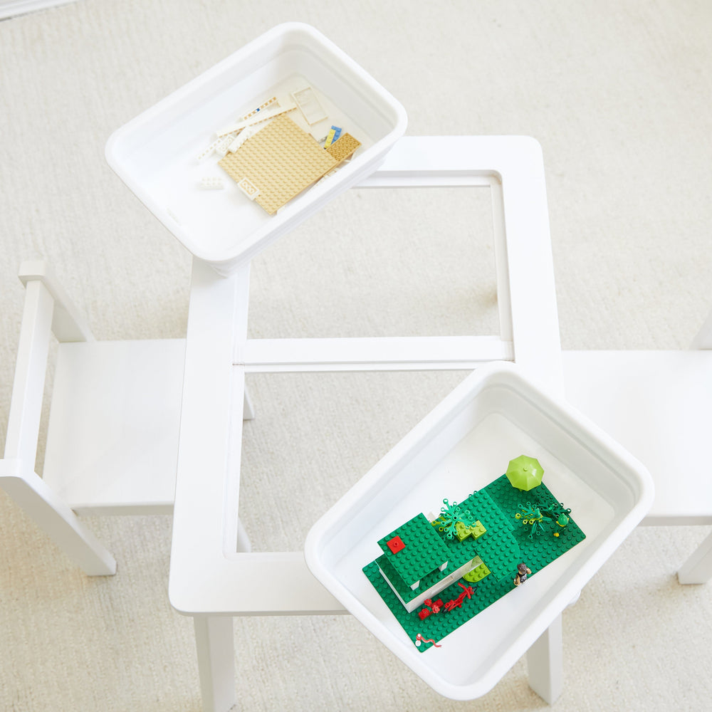 Quinn Lego Table & 2 Chair Set White