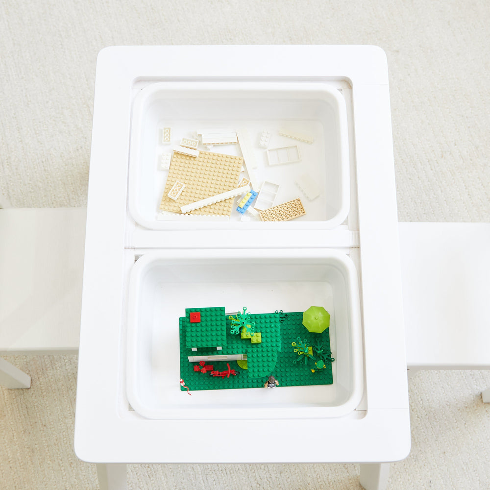 Quinn Lego Table & 2 Chair Set White