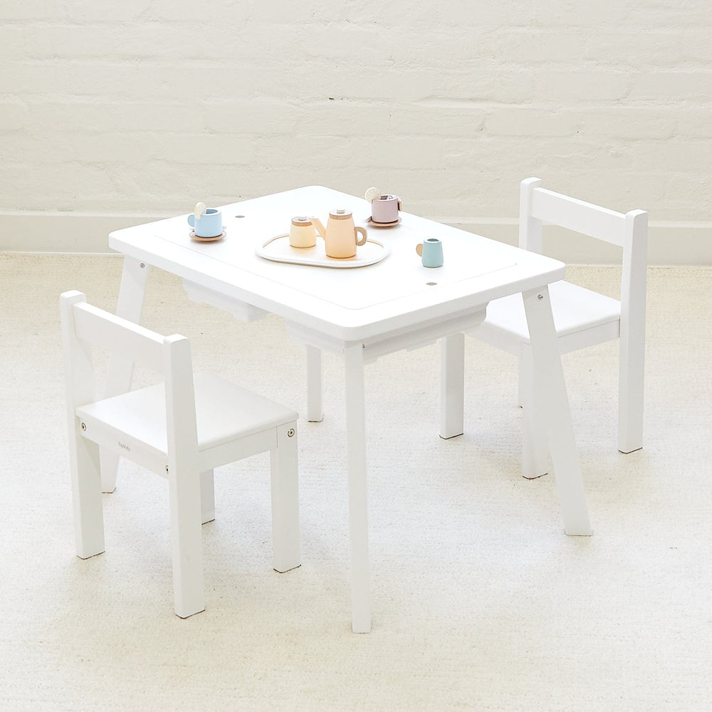 Quinn Lego Table & 2 Chair Set White