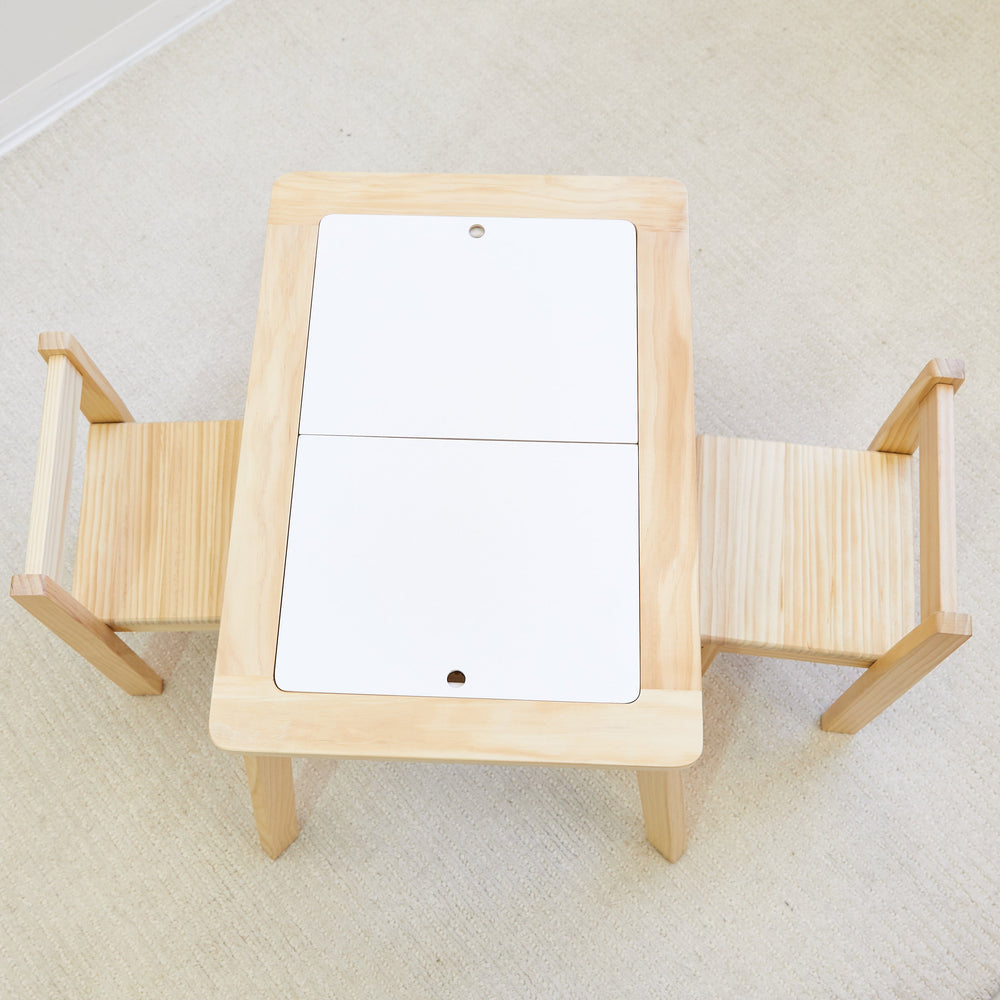 Quinn Lego Table & 2 Chair Set Natural