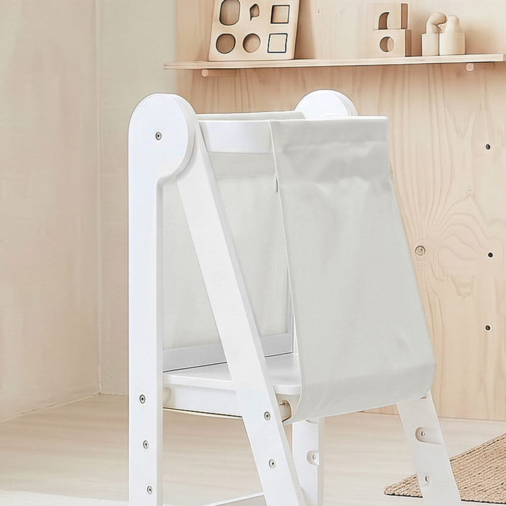 Removable Fabric Toddler Guard - Learning Tower | Ladder White