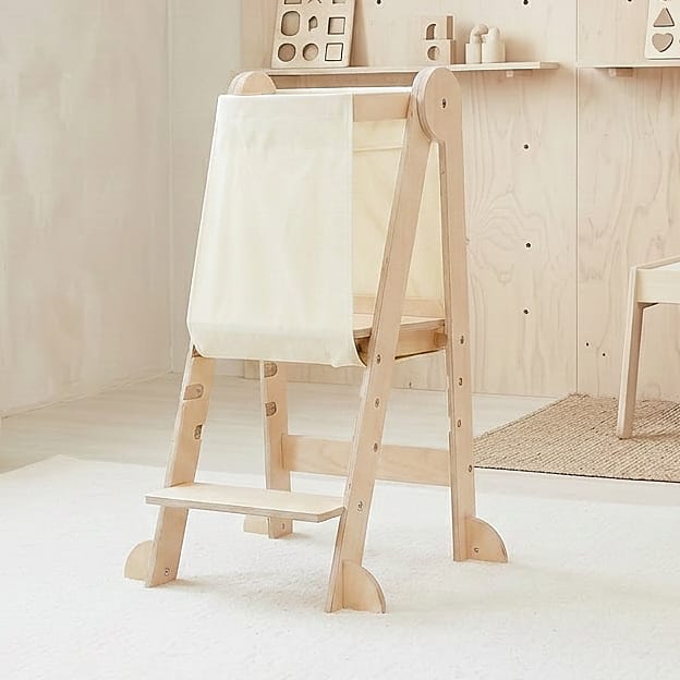 Removable Fabric Toddler Guard - Learning Tower | Ladder Ivory