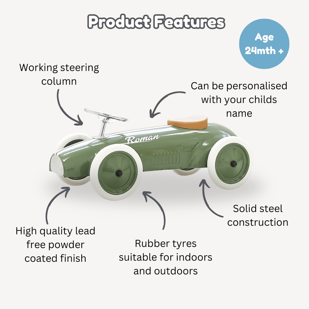 Ride On Steel Racer Push Car