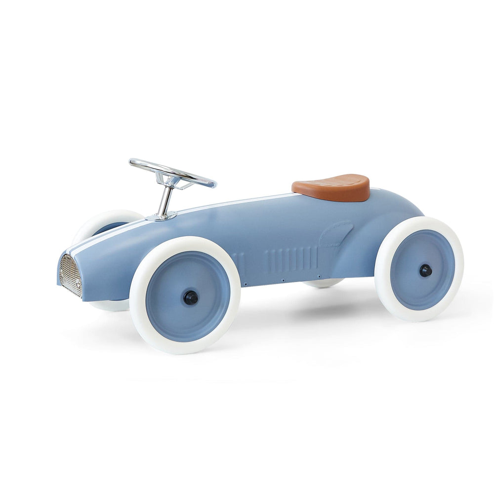 Ride On Steel Racer Push Car Steel Blue
