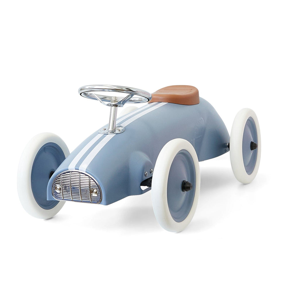 Ride On Steel Racer Push Car Steel Blue