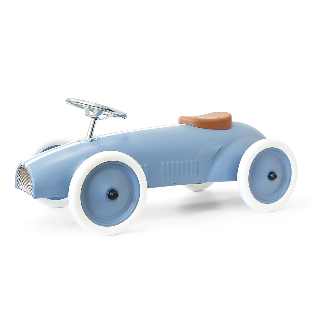 Ride On Steel Racer Push Car Steel Blue