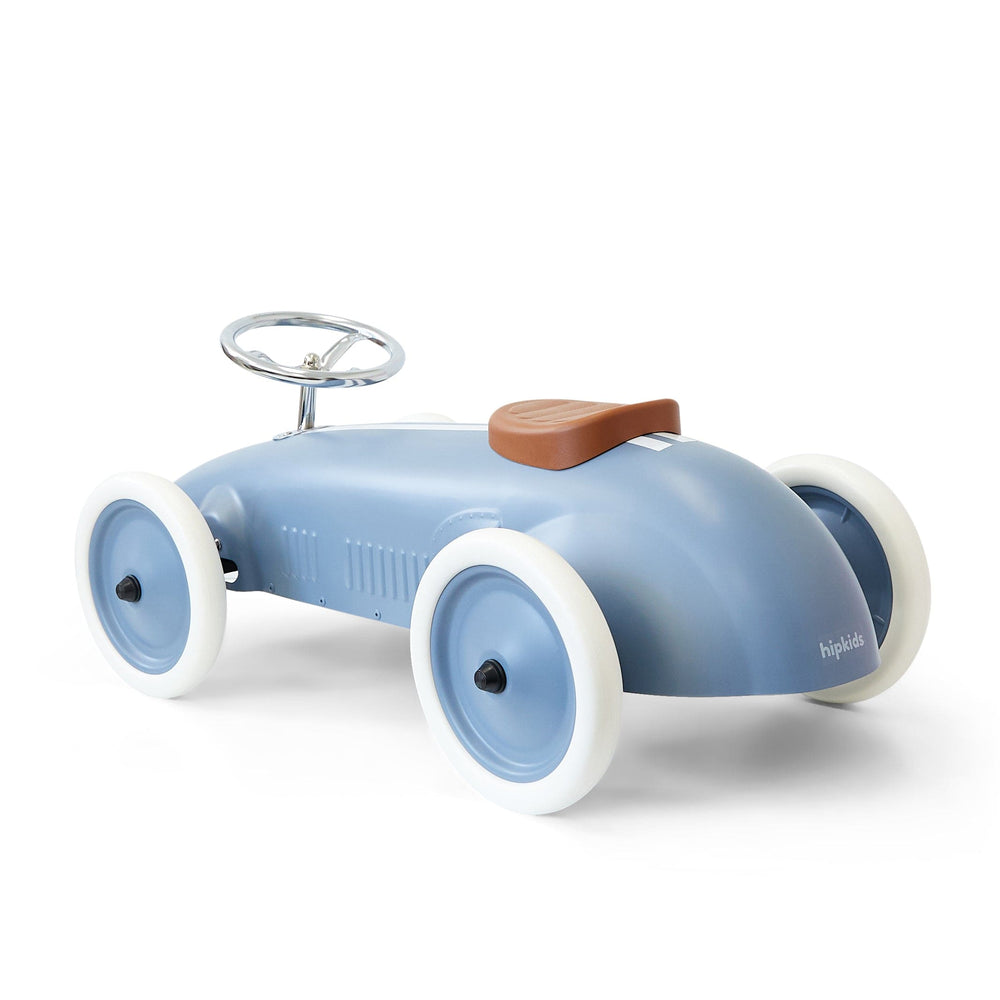 Ride On Steel Racer Push Car Steel Blue