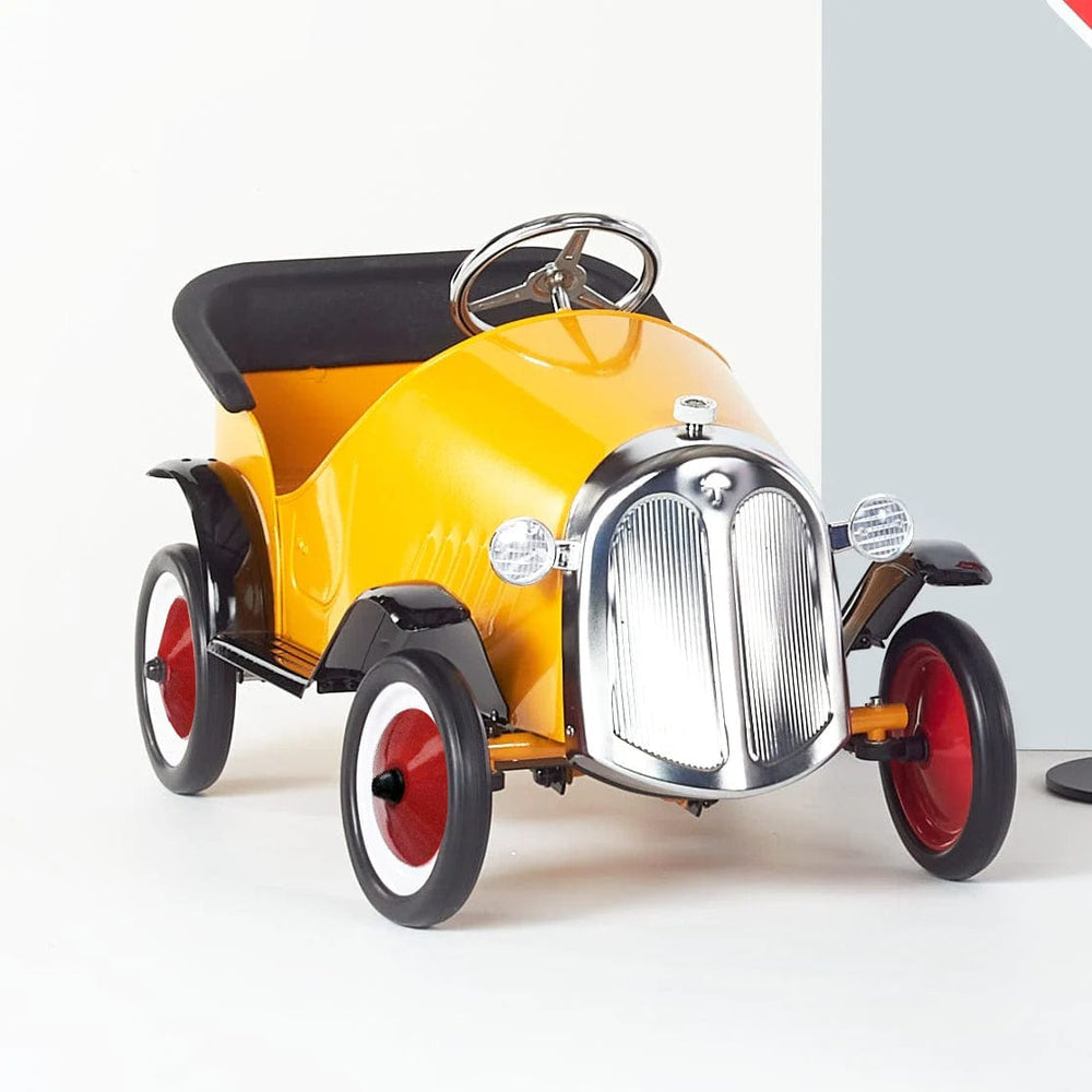 Ride On Steel Vintage Pedal Car Yellow