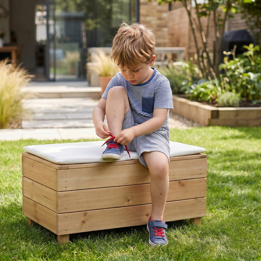 Sand Water Play / Bench with Cushion - Preorder Nougat