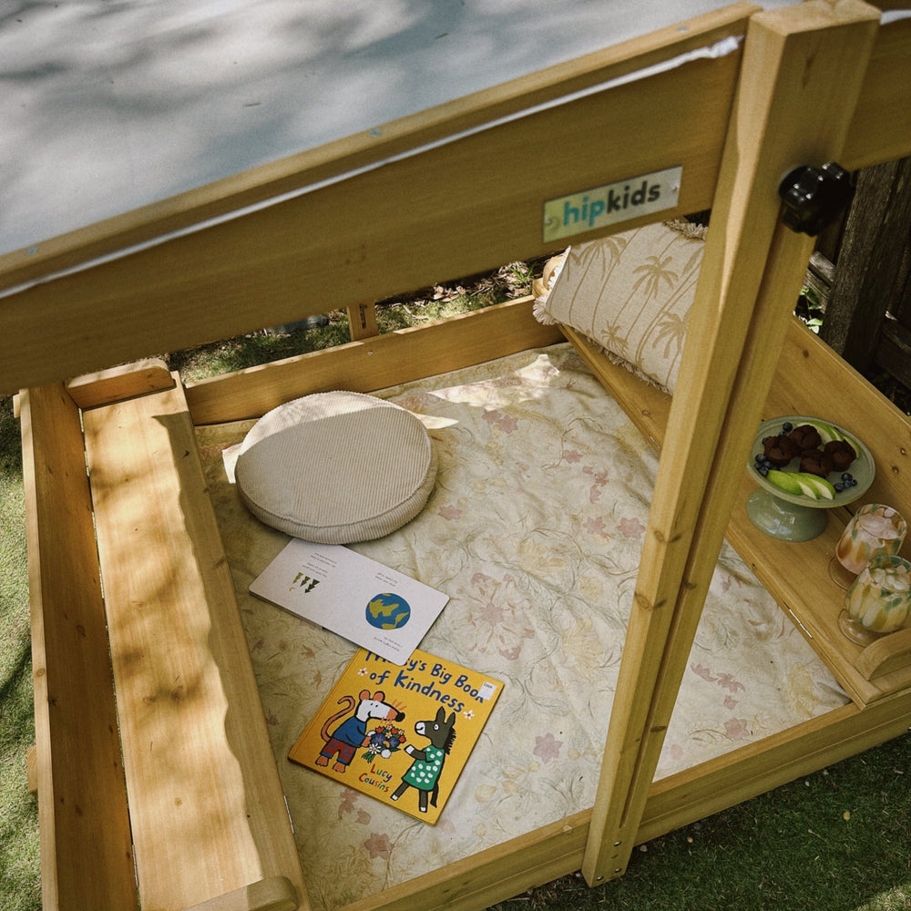 Sand Pit with Adjustable Canopy & Bench Seating - Preorder