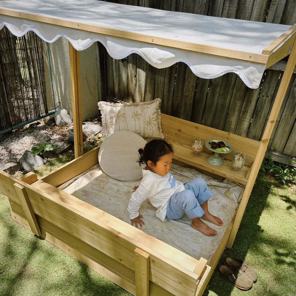 Sand Pit with Adjustable Canopy & Bench Seating - Preorder
