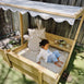 Sand Pit with Adjustable Canopy & Bench Seating - Preorder