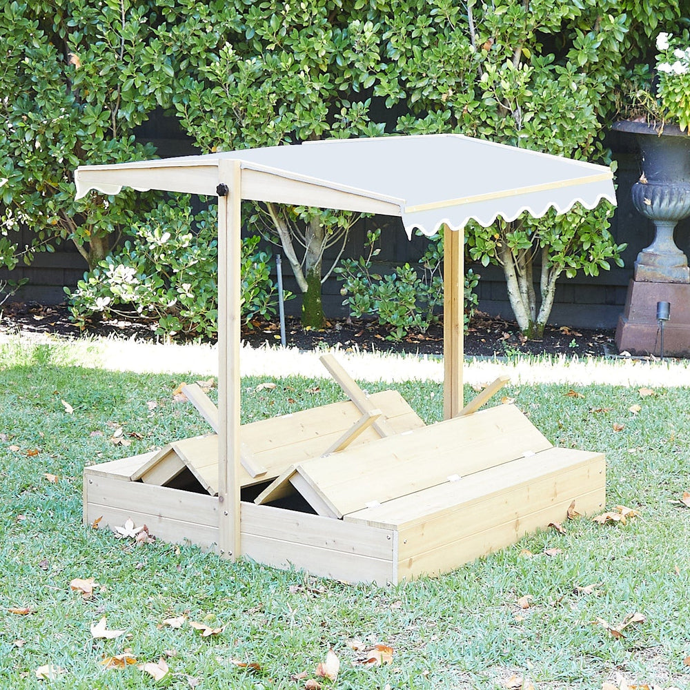 Sand Pit with Adjustable Canopy & Bench Seating - Preorder