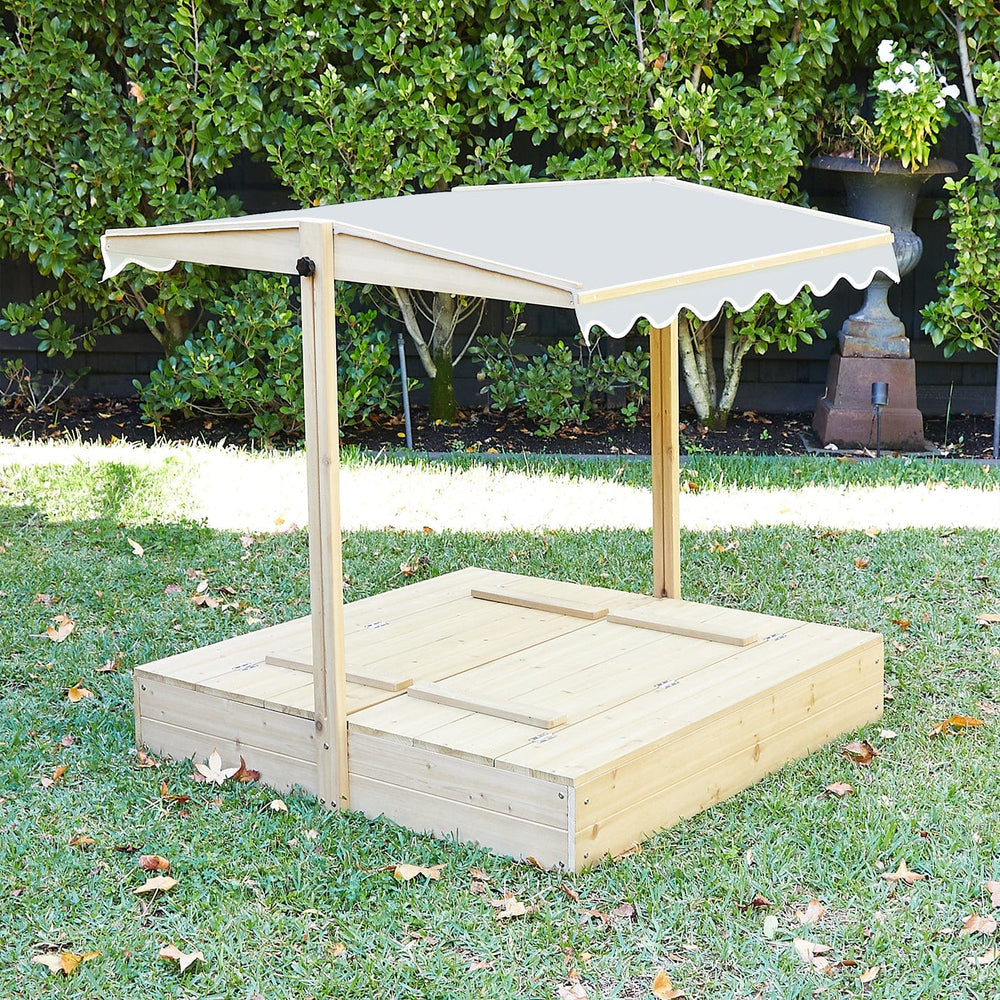 Sand Pit with Adjustable Canopy & Bench Seating - Preorder