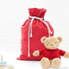 Santa Sack & Biscuit the Bear with Cherry Red Sweater Bundle Cherry Red