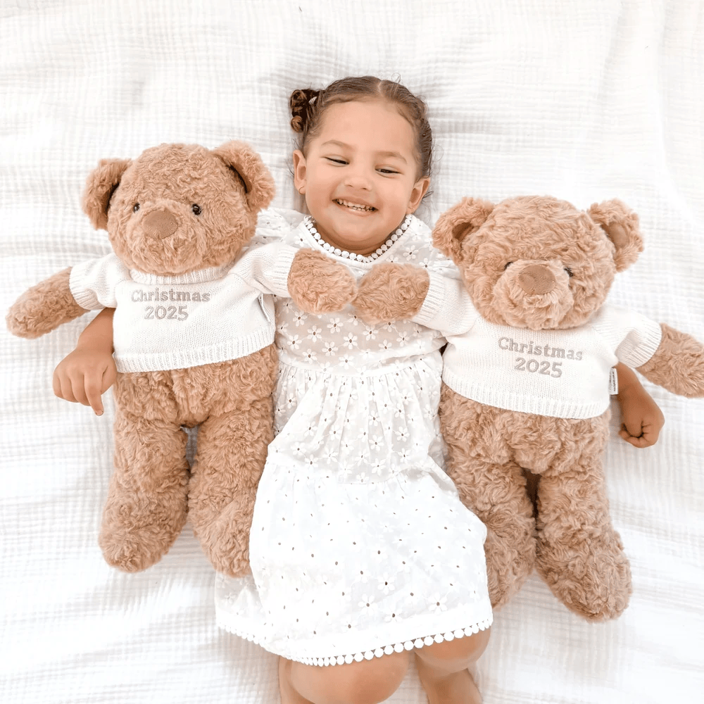 Christmas Bundle - Santa Sack & Biscuit the Bear with Ivory Sweater Bundle