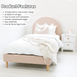 SCOUT Blush Pink Boucle Upholstered Bed