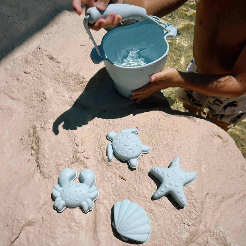 Silicone Sand Play Set Blue Mist
