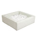 Square Ball Pit with 200 Balls Ivory Ball Pit White/Transparent Balls
