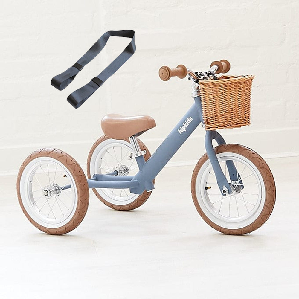 Steel 2 in 1 Trike with Carry Strap Bundle Steel Blue