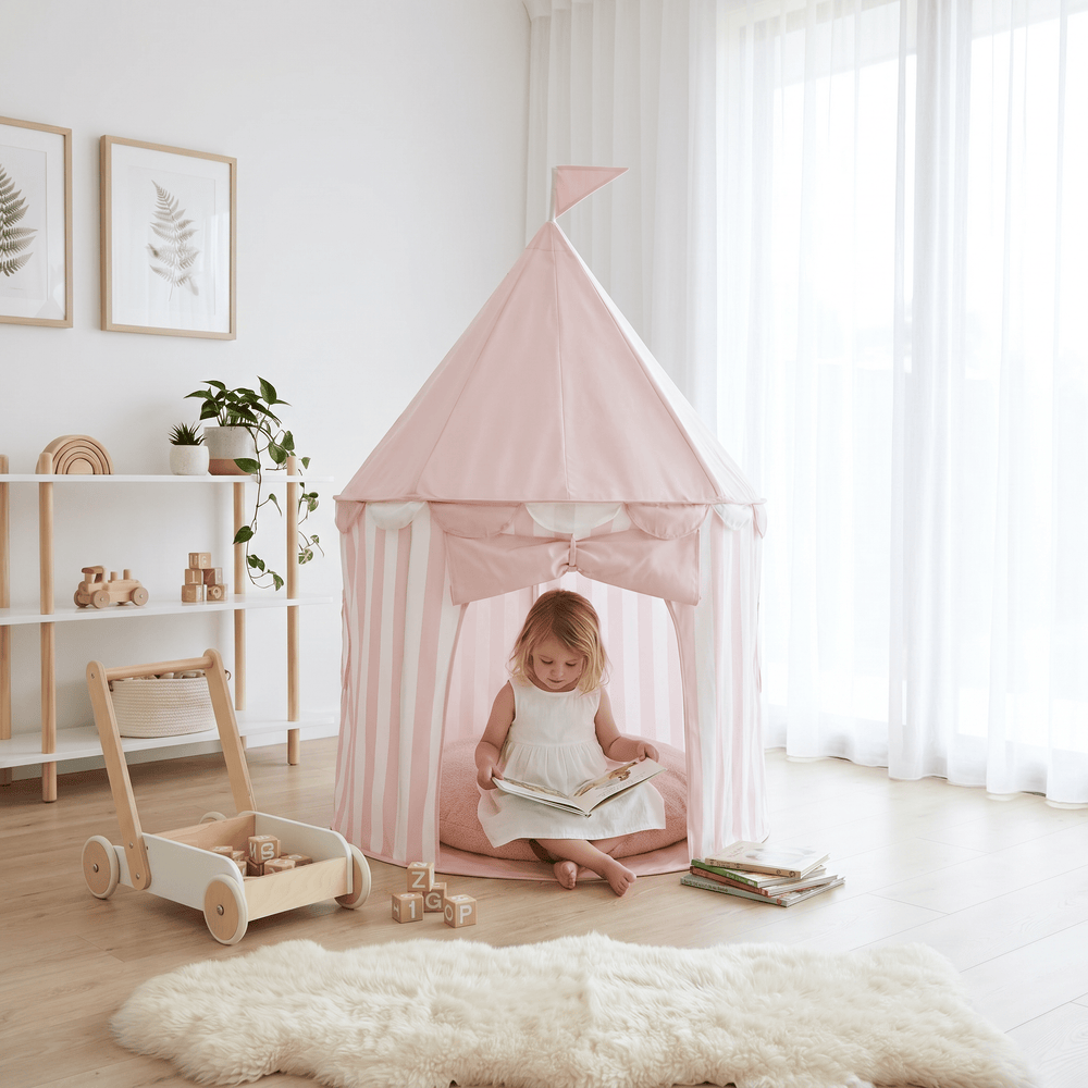 Stripe Circus Tent - Preorder Blush Pink