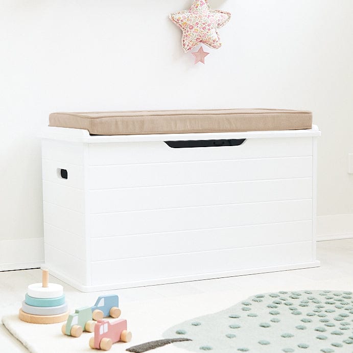 Taylor Toy Box w/ Corduroy Cushion Latte