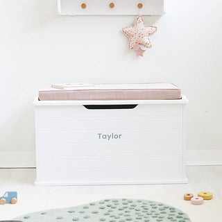 Taylor Toy Box w/ Corduroy Cushion Dusty Pink