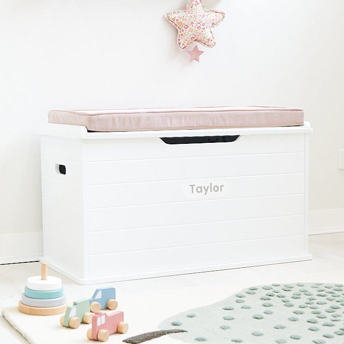 Taylor Toy Box w/ Corduroy Cushion Dusty Pink