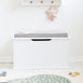 Taylor Toy Box w/ Corduroy Cushion Silver Mist