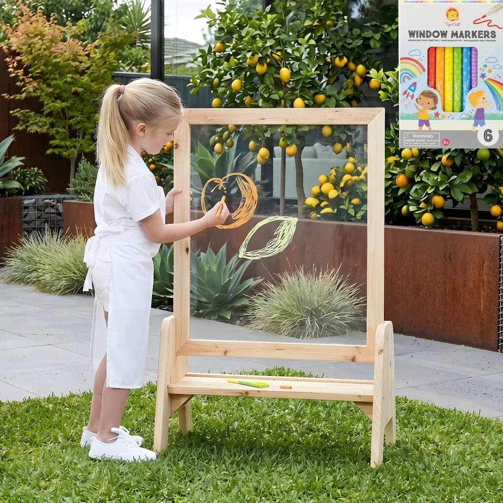 Perspex Easel Creative Bundle with Tiger Tribe Window Markers
