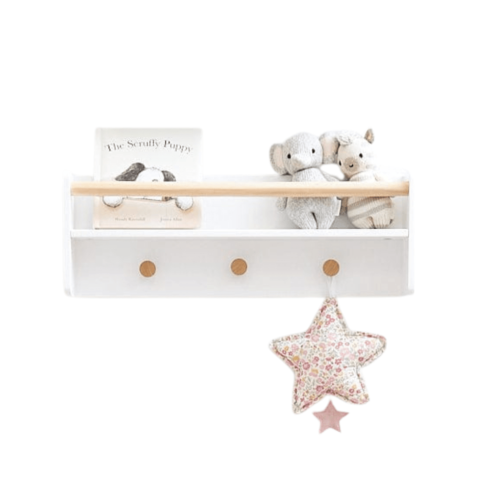 TULLY Wall Mounted Shelf with Hooks