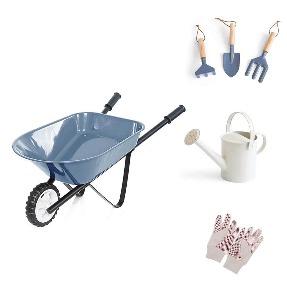 Wheelbarrow Garden Bundle Steel Blue