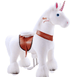 White Ride on Walking Toy Horse Unicorn Large