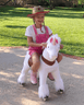 White Ride on Walking Toy Horse Unicorn Large