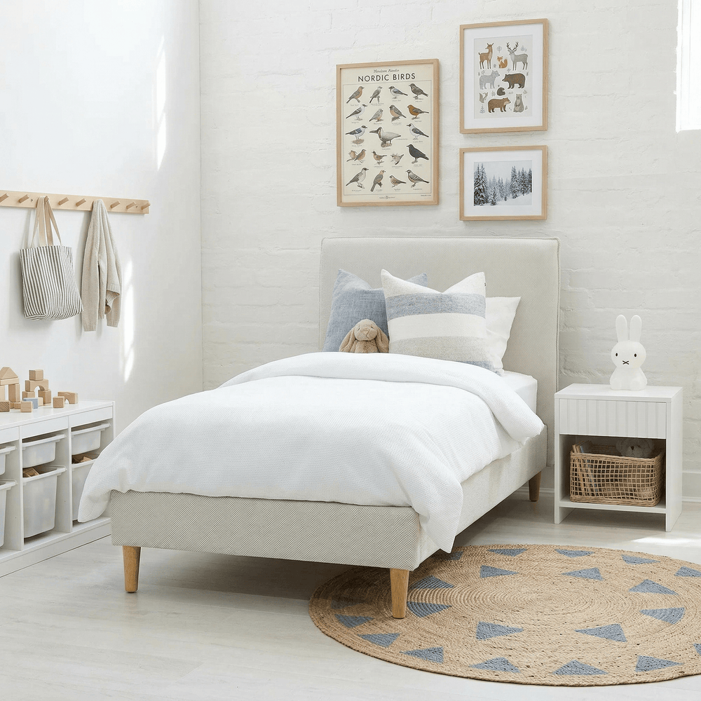 Willow Upholstered Bed Nordic Latte King Single