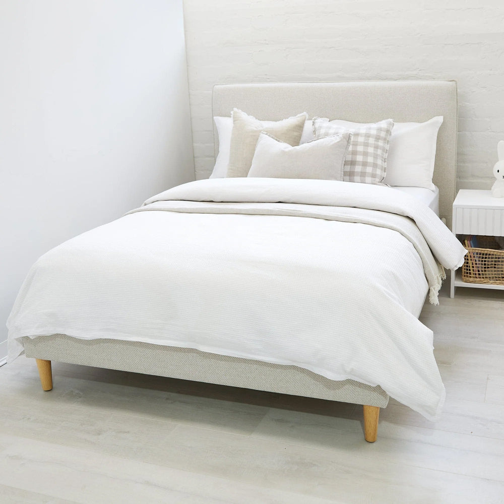 Willow Upholstered Bed Nordic Latte Double