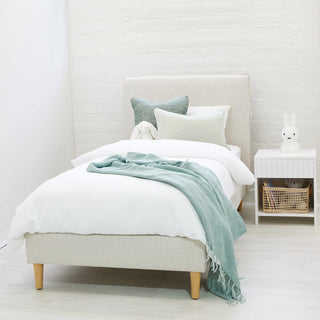 Willow Upholstered Bed Nordic Latte King Single