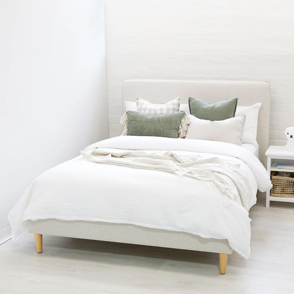 Willow Upholstered Bed Nordic Latte Double