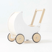 Wooden Moon Doll Pram White